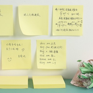 Deli <b>Memo</b> <b>Pad</b> 76x76mm Self Adhesive Yellow 100 Sheets Note Paper Stationery Supplies - Product Image 4