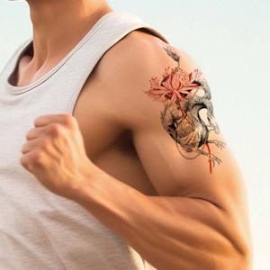 Plantilla de Tatuaje Temporal Desechable KT-<span class=keywords><strong>H</strong></span>, Tatuajes Temporales de Colores, Adhesivo de Tatuaje Temporal Impermeable con Diseño de Flores Sexys para Brazo - Product Image 3
