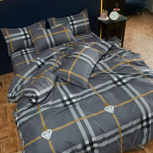 Set tempat tidur serat mikro asli 100% poliester, Set seprai penutup pola tanaman Modern ukuran King-untuk Hotel - Product Image 2