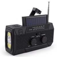 Radio de Supervivencia Recargable Portátil AM FM con Luz de Lectura y Alarma SOS de Alta Capacidad de 5000 mAh, Resistente al Agua IPX3
