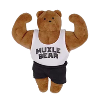Ours en peluche amusant avec muscles abdominaux, cadeau d'anniversaire super mignon pour couple ou meilleur ami