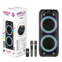 Enceinte portable double 8/10 pouces YE-1086, machine de karaoké sans fil compatible TF/USB/AUX pour fêtes en extérieur