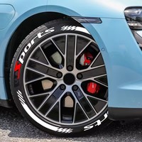 Deportes decorativos rayas 3D letra PVC goma coche motocicleta neumático rueda llanta pegatinas