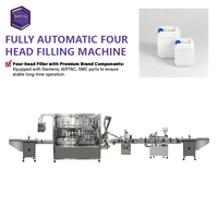 Machine de remplissage automatique à 4 têtes contrôlée par PLC, haute productivité, pour liquides, huiles et pâtes, avec réglage de remplissage et conditionnement en usine