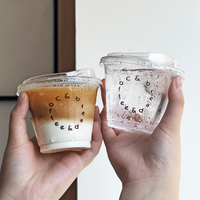 Gobelet en plastique personnalisé OEM/ODM de 270 ml (9 oz) avec couvercles pour les cafés et salons de thé