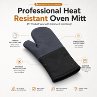 Mitaines de four en coton de haute qualité Protection de cuisine en gros Isolation thermique Anti-brûlure Mitaines de four d'isolation