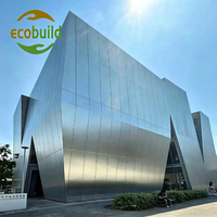 Revêtement de façade en aluminium pour galerie d'art au design moderne, panneaux composites en aluminium ACP ACM Alucobond, revêtement mural extérieur ignifuge