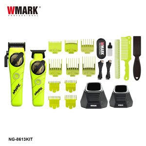 WMARK NG-8613KIT Tagliacapelli Ricaricabile Ecologico <span class=keywords><strong>per</strong></span> <span class=keywords><strong>Uomo</strong></span>, Trimmer di Precisione Verde ad Alta Velocità, Kit da Barbiere <span class=keywords><strong>per</strong></span> Salone - Product Image 2
