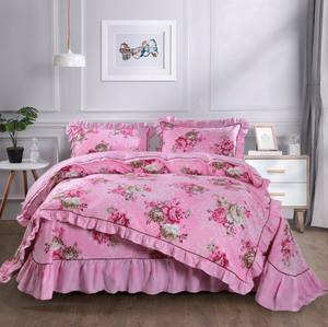 Koreanische Version von Lotus blatt Spitze Bett Rock Stil vierteilige Bettwäsche Quilt <span class=keywords><strong>Set</strong></span> <span class=keywords><strong>Set</strong></span> <span class=keywords><strong>Single</strong></span> - Product Image 2