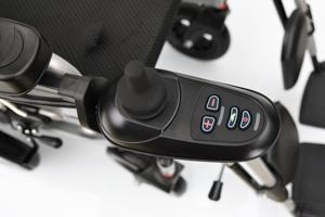 Kursi roda lipat medis bermotor, kursi roda listrik dengan sandaran leher tinggi - Product Image 2