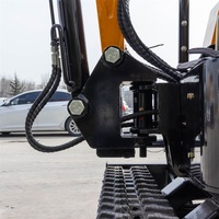 Excavator Mikro Crawler 1,5 Ton, Kapasitas Pendakian Kuat 30 Derajat, Mesin Penggali Kecil untuk Pekerjaan Kebun & Pipa