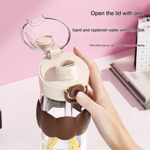 600ml BPA-Free Double Straw Sports Bottle PPSU Leak-Proof <b>Cup</b> Portable Athletes Students Free Sample Available Refrigerator DGHX - Product Image 4