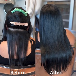 Extensiones de Cabello Adhesivas, Cabello Humano Natural Brasileño 100% Real, 20 Piezas, Lisas para Mujer - Product Image 6