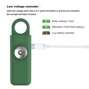 Llavero de <span class=keywords><strong>alarma</strong></span> de seguridad personal OEM de autodefensa de recarga de 130db con linterna <span class=keywords><strong>alarma</strong></span> personal de emergencia antiviolación - Product Image 2