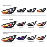 Para Ford Focus 2015-2017 LED faros 35W lámpara de coche de plástico con DRL y señal móvil