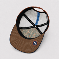 Casquettes de camionneur unisexes imperméables à 5 panneaux en sergé maille polyester/coton avec rivets, logo brodé personnalisé, casquettes d'extérieur personnalisées