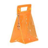 Portable épais PVC mallette de rangement fermeture à glissière Transparent en peluche poupées porte-clés sac organisateur résistant à l'eau pochette pour poupées