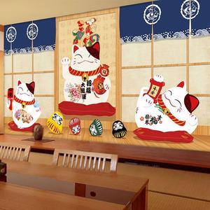 ภาพจิตรกรรมฝาผนังตกแต่งร้านอาหารญี่ปุ่นวอลล์เปเปอร์แมวบุคลิกภาพซูชิร้านอาหาร - Product Image 5