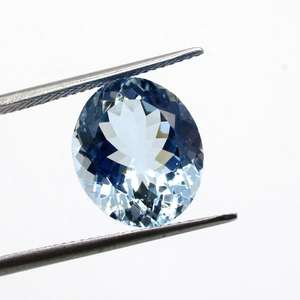 Piedra preciosa aguamarina natural corte ovalado azul 7.00Cts para la fabricación de joyas - Product Image 3