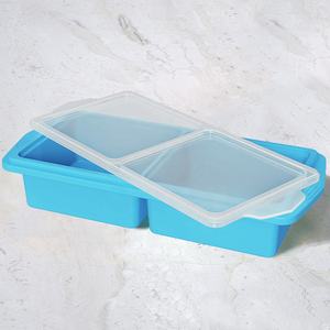 Offre Spéciale – Grand bac de congélation rectangulaire en silicone pour aliments, soupe, sauce, glaçons, avec couvercle - Product Image 5