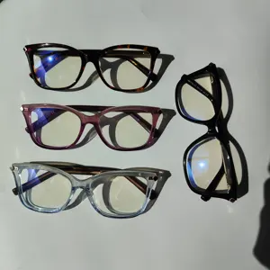2023 new stylish design high quality unique eyeglass frame bio acetate sheet fashion metal retro acetate optical frame