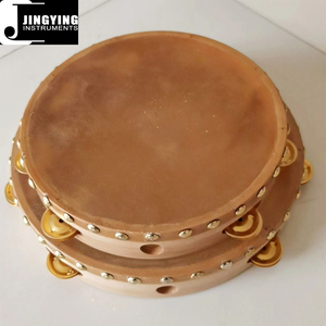 Instruments de percussion Jingying Music Orff 2025, tambourins professionnels en cuir de vache haut de gamme tambours à main de 10/12 pouces - Product Image 4