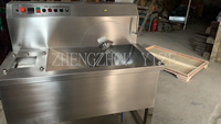 Machine à enrober à contrôle automatique de la température pour la fabrication de barres chocolatées, machine à enrober les fruits secs, le sucre et le chocolat avec tunnel de refroidissement