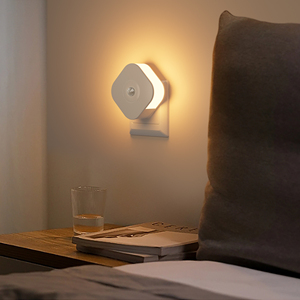 2700K Warm White <b>Plug</b> <b>in</b> Night <b>Light</b> with PIR Motion <b>Sensor</b> Square LED Night <b>Light</b> for Bedroom Hallway Indoor Lighting - Product Image 6