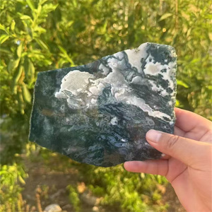 Vente en gros de tranches brutes de cristaux spirituels pierres précieuses de guérison <span class=keywords><strong>dalle</strong></span> d'agate <span class=keywords><strong>mousse</strong></span> naturelle pour la décoration - Product Image 2