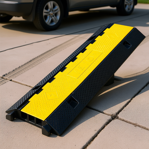 Rampe de protection de câbles en caoutchouc Vevor à 3 canaux, 40,5 x 12 pouces, robuste, pour la protection des tuyaux dans les allées - Product Image 2