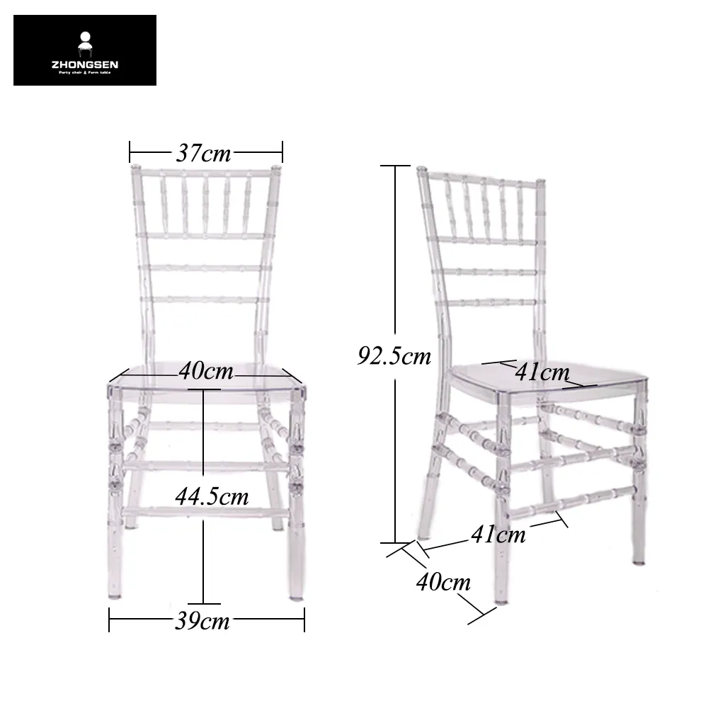 คลาสสิกพลาสติกเรซิ่นใสChiavariเก้าอี้Tiffanyเก้าอี้Chaise Chiavar