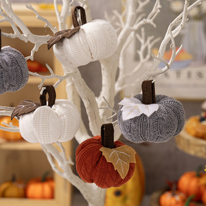 Offre Spéciale : Ornement Citrouille Tricoté pour Thanksgiving, Fête de la Moisson, Décorations de Plateau, Jouets et Cadeaux pour Enfants - Product Image 2