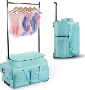 Free sample <b>Roller</b> Kids Ballet Competition Travel Duffle Dance Garment Bags with Garment Rack Waterproof Luggage Trolley - Product Image 1