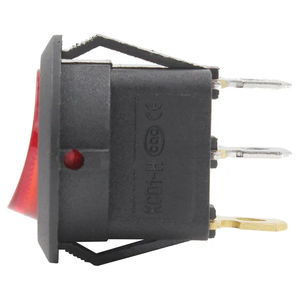 Interruptor Basculante Redondo LED Ámbar <span class=keywords><strong>de</strong></span> 3 Pines, 12V 20A SPST, IP66 Impermeable, ABS+PC Superior para Barco, Camión, 4x4 Todoterreno - Product Image 2