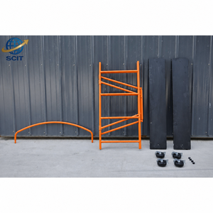 Piattaforma di Ponteggio Mobile con Ruote e Set di Scale, Pieghevole, Portatile, Leggera per Costruzioni e Manutenzione - Product Image 2