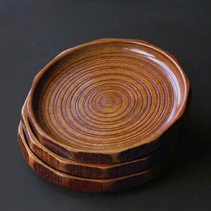 Assiettes en bois pour la cuisine et la salle à manger, assiettes en bois artisanales avec une finition lisse et polie - Product Image 1