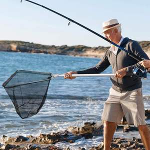 Filet à main pliant de poteau en aluminium télescopique de la Chine filet en fonte de maille de PE d'eau douce/d'eau salée pour la pêche au bar de poisson-chat de <span class=keywords><strong>truite</strong></span> - Product Image 6