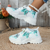 2025 femmes décontracté respirant blanc maille chaussures à lacets unique plat mode polyvalent taille 43 pour le printemps