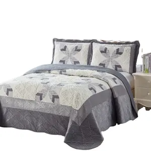 Velvet Comforter Sets Bedding Luxury Comfortable Bedspread Coverlets Soft Quilted Bed Cover