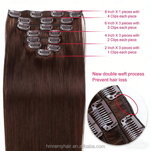 คลิปอินขนาด 14 นิ้ว # <span class=keywords><strong>ต</strong></span>่อ<span class=keywords><strong>ผม</strong></span>แท้ 2 สี พร้อมส่ง 100 กรัม/8 ชิ้น/ชุด พร้อมคลิป 17 ชิ้น <span class=keywords><strong>ต</strong></span>่อ<span class=keywords><strong>ผม</strong></span>แบบคลิปอินสำหรับผู้หญิง แบบลอน - Product Image 3