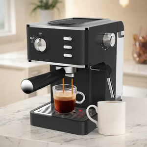 Machine à expresso machine à café domestique commerciale semi-automatique boîtier en acier inoxydable machine à café pour cofe - Product Image 1