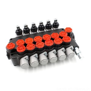 Vanne hydraulique manuelle P80-G34-6OT, 6 voies, direction de refoulement, filetage interne, fonte, débit de 80 L/min - Product Image 1