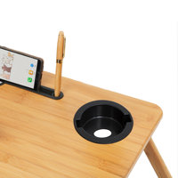 Bureau pliable et plateau de lit Cadeau idéal pour travailler et se détendre Table d'ordinateur portable en bambou