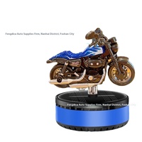 Diffuseur d'arômes solaire rotatif en forme de moto Harley Davidson pour voiture, ornement d'aromathérapie longue durée en plastique