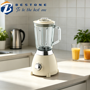 Mixeur domestique vintage en gros, 1,5 L, avec pot en verre et corps en acier inoxydable, pour fruits et glace, avec broyeur en verre en option, pour usage domestique - Product Image 2