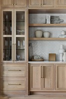 Meubles de cuisine modernes CBMmart en bois massif laqué et MDF pour appartement, avec évier, charnières, robinet et glissières de tiroir