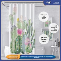 Ensemble de rideaux de douche série Jingtuo pour la vente en gros transfrontalière, 180*180cm, impression numérique, imperméable et anti-moisissure pour salle de bain