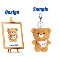 Shengye EN71 ASTM certifié drapeau américain Lion en peluche porte-clés jouets peluche poupée porte-clés voiture porte-clés sac accessoire
