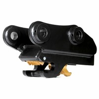 Attache rapide hydraulique pour excavatrice, grappin à broches, coupleur à verrouillage automatique manuel, double sécurité pour équipement CAT Komatsu de 3 à 50 tonnes