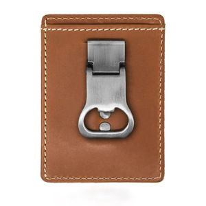 Cartera de cuero PU creativa hecha a medida con abridor de botellas, monedero para hombre elegante y sencillo, regalo perfecto para tu novio. - Product Image 1